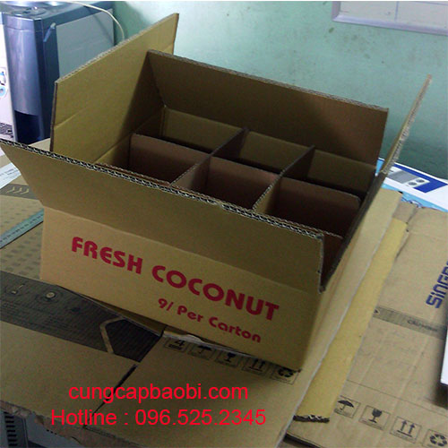 Thùng carton đựng dừa tươi