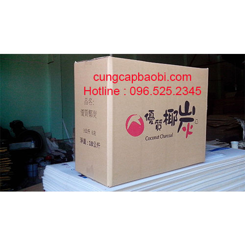 Thùng carton đựng than dừa